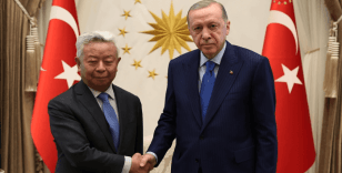 Cumhurbaşkanı Erdoğan, Asya Altyapı Yatırım Bankası Başkanı Jin'i kabul etti