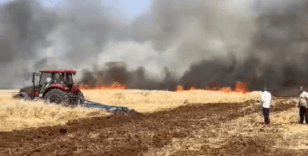 Mardin'de ekili arazide yangın, müdahale çalışmaları sürüyor