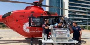 ’Mavi Bebek’ hastalığı teşhisi konan bebek Ambulans Helikopter ile Ankara’ya sevk edildi
