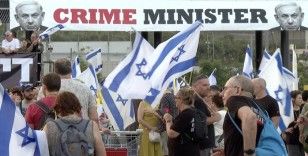 İsrailliler esir takası anlaşması ve Netanyahu'nun istifası talepli gösterilerini bu hafta da sürdürdü