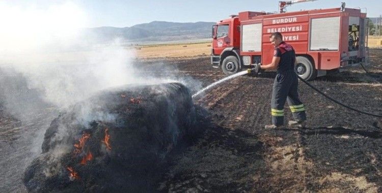 Burdur'da yarım saat içerisinde çıkan 5 yangında 60 dekar arazi yandı