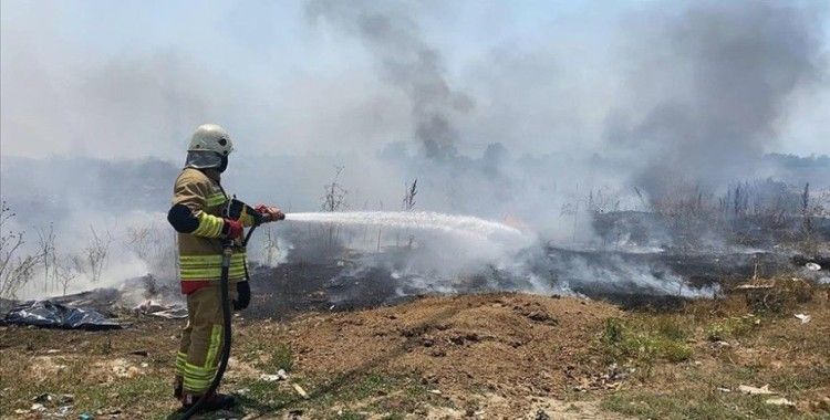 Düzce'de çöplükten tarlalara sıçrayan yangın kontrol altına alındı