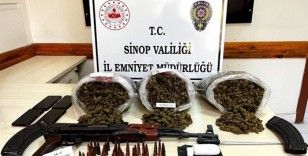 Sinop'ta değeri yaklaşık 3 milyon TL değerinde uyuşturucu madde ele geçirildi