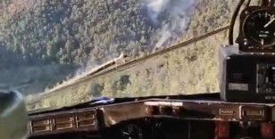 İzmir’deki orman yangınları için yeniden havadan müdahaleye başlanıldı
