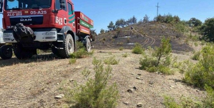 Samsun’da örtü yangını
