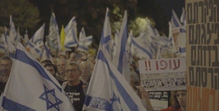 Binlerce İsrailli 'esir takası anlaşması' talebiyle gösteri düzenledi