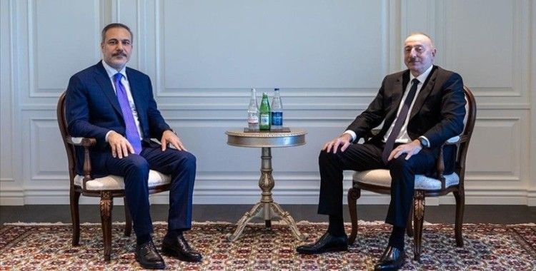 Azerbaycan Cumhurbaşkanı Aliyev, Dışişleri Bakanı Fidan'ı kabul etti