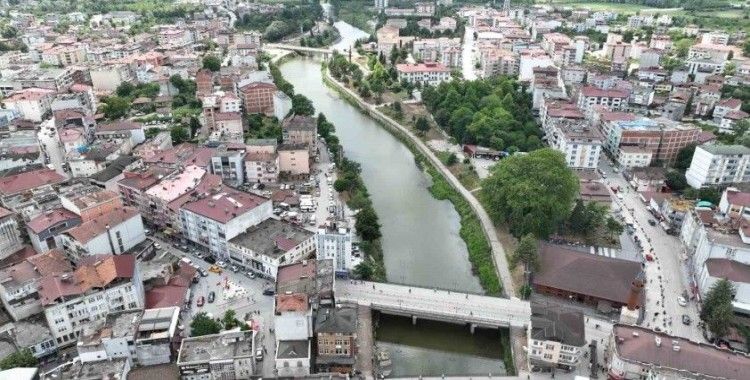 Terme Çayı ıslahında fore kazıklar tamam
