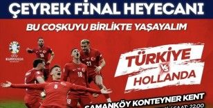 Depremzede aileler Türkiye-Hollanda maçını dev ekranda izleyecek
