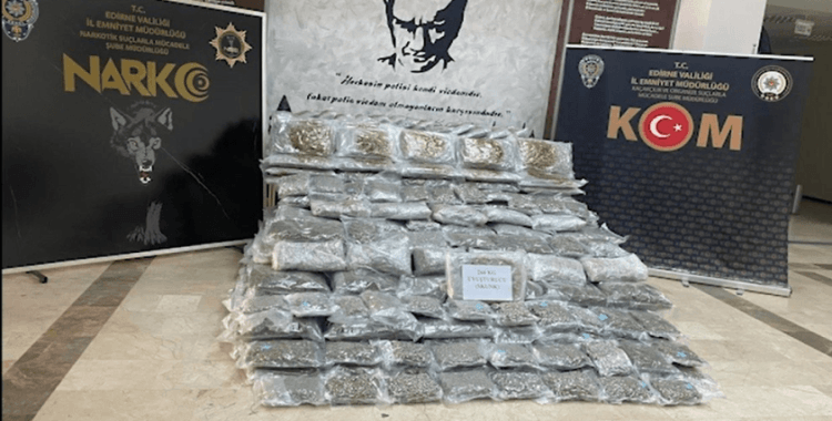 Edirne'de 266 kilo uyuşturucu yakalandı
