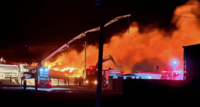 Muğla'da bal paketleme tesisinde yangın