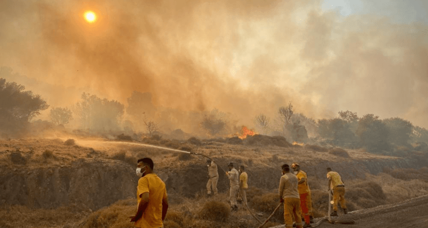 İzmir'deki orman yangını 8 saat sonra kontrol altına alındı