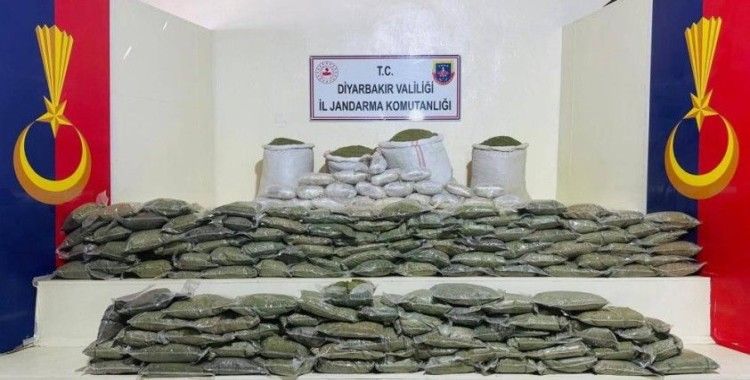 Lice'de 285 kilo esrar ele geçirildi