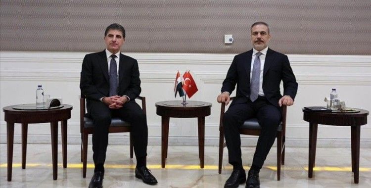 Dışişleri Bakanı Fidan, IKBY Başkanı Barzani ile bir araya geldi