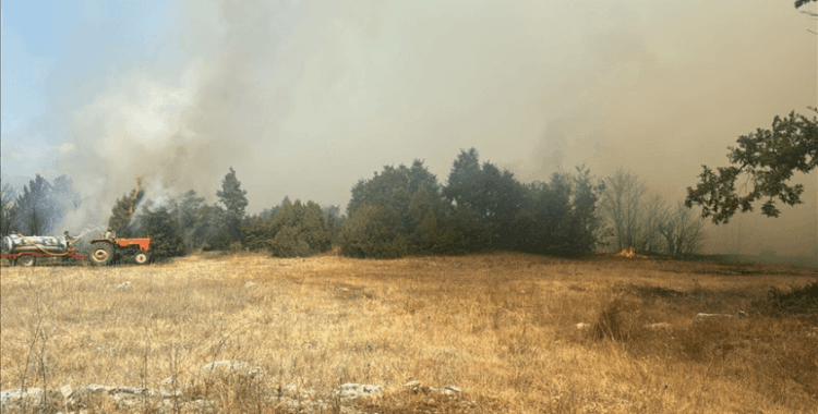 Kütahya'da ormanlık alanda çıkan yangına ekiplerce müdahale ediliyor