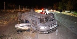 Aksaray'da otomobil takla attı: 6 yaralı