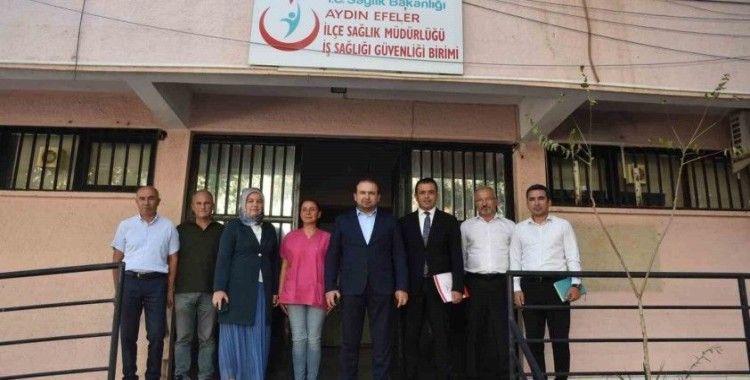 Aydın İl Sağlık Müdürü Şenkul İş Sağlığı Güvenliği Birimi’ndeki çalışmaları yerinde inceledi
