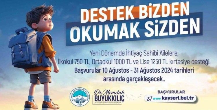 Büyükşehir’in kırtasiye desteği için başvurular başladı
