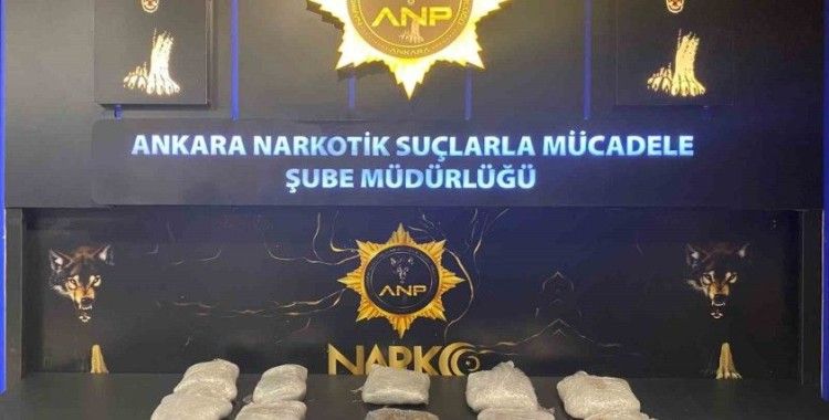 Ankara’da 10 kilogram esrar ele geçirildi
