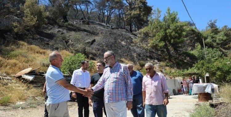 Şehzadeler’den orman yangını çıkan mahallede inceleme
