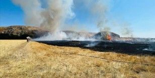 Sivas'ta çıkan yangında 40 dönümlük buğday tarlası zarar gördü