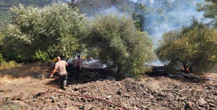 Marmaris’teki orman yangını büyümeden söndürüldü
