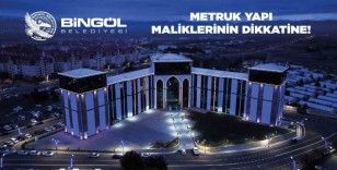 Bingöl’de metruk yapılar için süreç başladı
