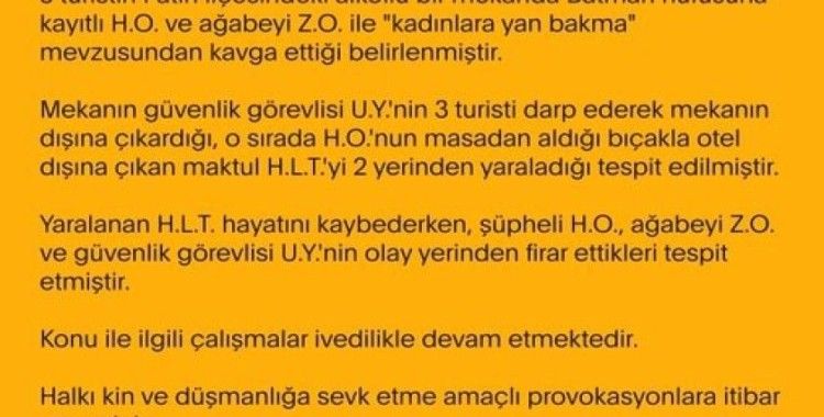 Fatih’te "kadınlara yan bakma" kavgasında kan aktı: 1 ölü
