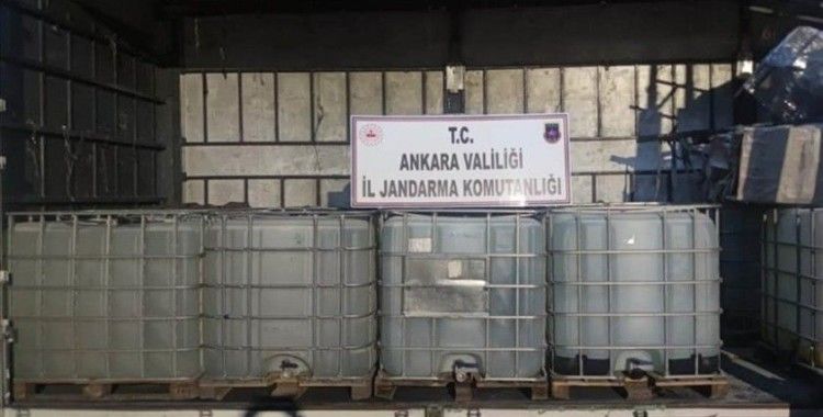 Ankara'daki operasyonda 10 bin litre etil alkol ele geçirildi