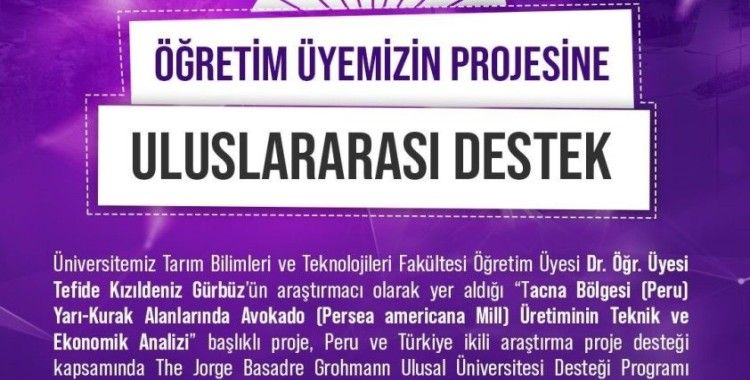 Niğde Ömer Halisdemir Üniversitesi Öğretim Üyesinin Projesine Uluslararası Destek
