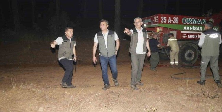 Menteşe’deki orman yangınında çalışmalar gece boyunca sürdü
