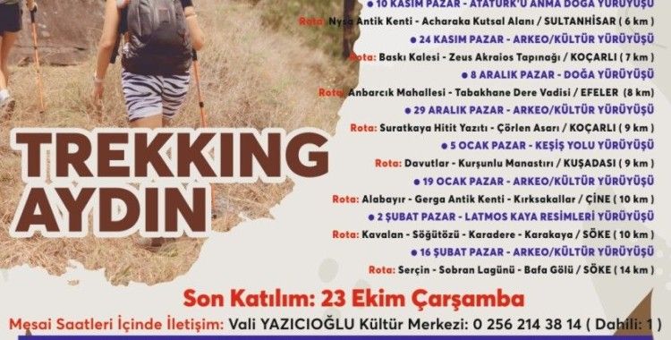 Başkan Çerçioğlu, doğaseverleri "Trekking Aydın" etkinliği ile buluşturuyor
