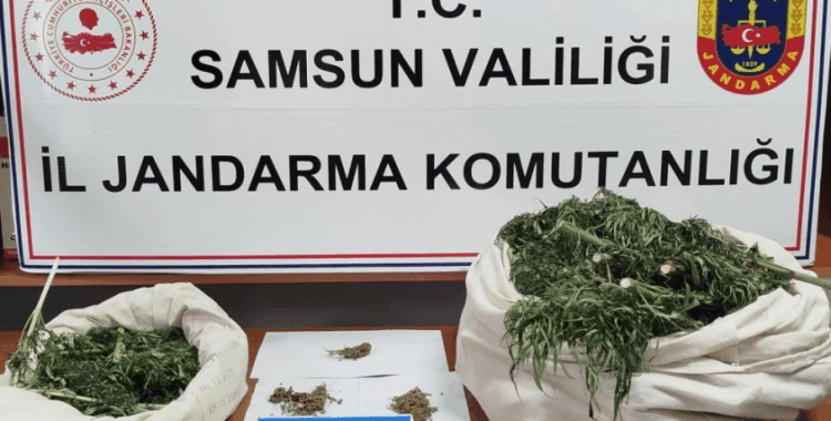 Samsun'da Jandarma 10 kilo kubar esrar ele geçirdi