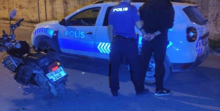 Motosiklet çalacaktı, polisle karşılaştı
