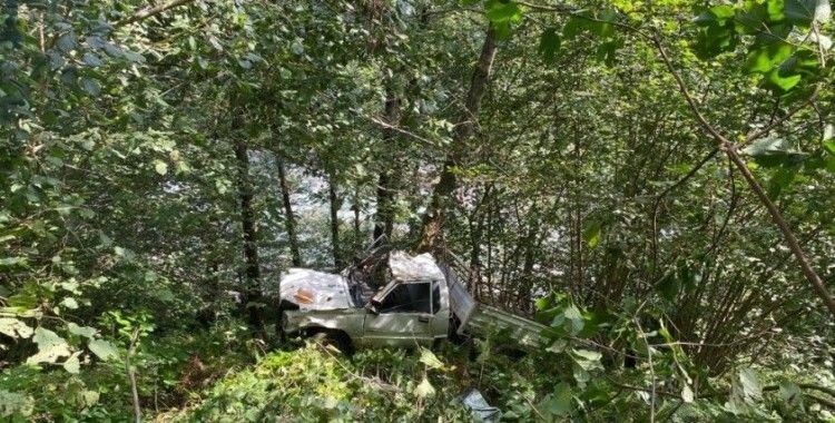 Rize'de kamyonet uçuruma yuvarlandı: 1 ölü