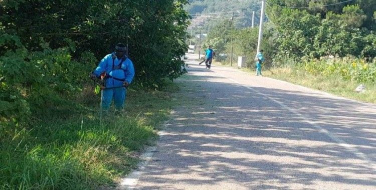 Başiskele’nin yeşil alanlarında sonbahar temizliği
