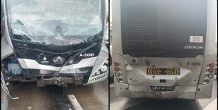 Avcılar'da iki metrobüsün çarpışması sonucu 2 kişi yaralandı