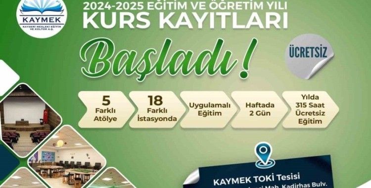 Büyükşehir KAYMEK’in Değer Gençlik Merkezi kurs kayıtları başladı
