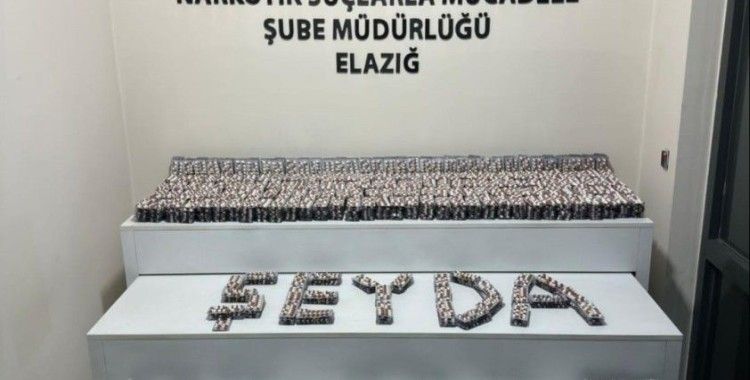 Elazığ’da 24 bin sentetik ecza maddesi ele geçirildi
