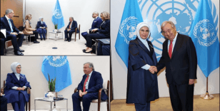 Emine Erdoğan, BM Genel Sekreteri Antonio Guterres'le görüştü