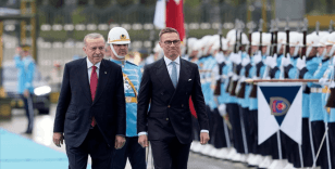 Cumhurbaşkanı Erdoğan, Finlandiya Cumhurbaşkanı Stubb'u resmi törenle karşıladı