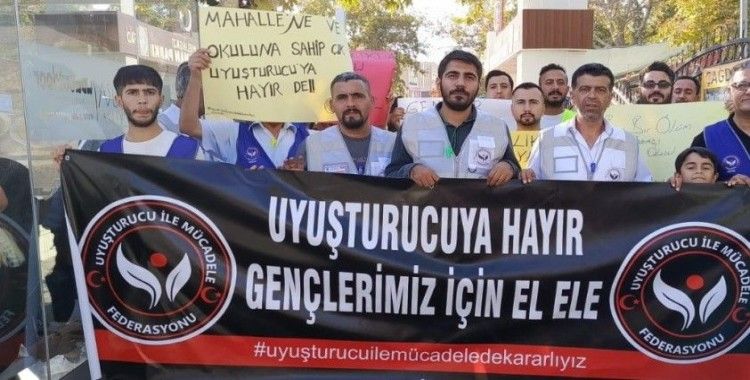 Uyuşturucuya karşı tepki yürüyüşü yapıldı
