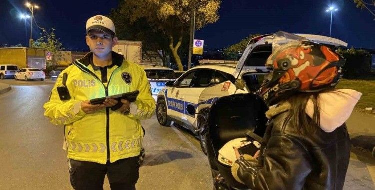 İstanbul’da motosiklet sürücülerine yönelik denetim yapıldı
