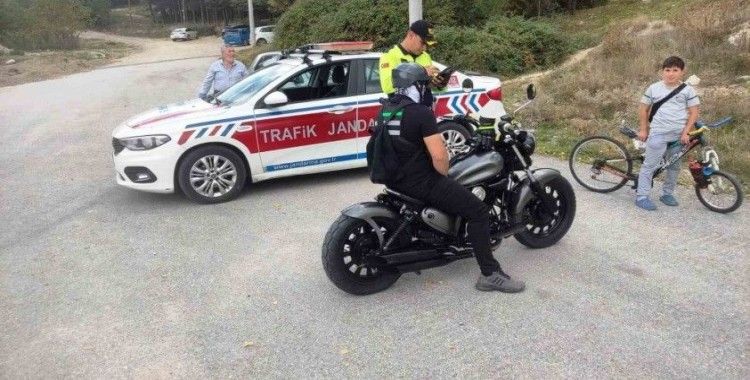 Kütahya’da jandarmadan motosiklet denetimi
