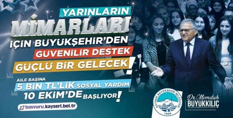 Büyükşehir’in 5 bin TL’lik sosyal yardım başvuruları başlıyor
