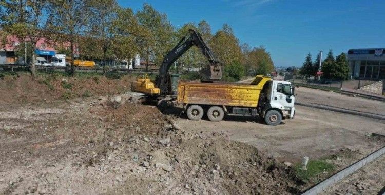 Yuvacık Sapağını rahatlatacak yol çalışması
