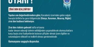 Niğde Valiliği zirai don uyarısı yaptı
