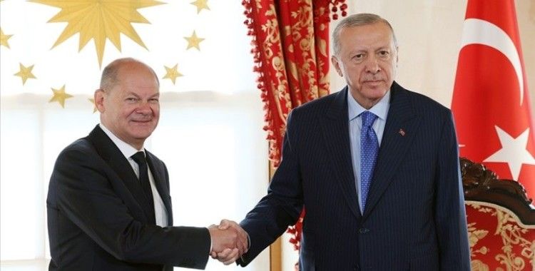 Cumhurbaşkanı Erdoğan, Almanya Başbakanı Scholz'u kabul etti