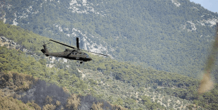 TSK'ya ait 4 helikopterle Muğla'daki orman yangınına müdahale edildi