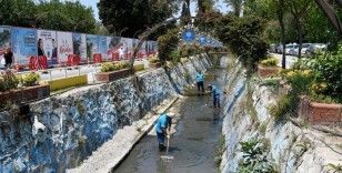 Kuşadası Belediyesi kent merkezinden geçen derenin ıslahına talip oldu
